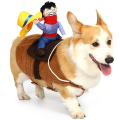 Disfraz vaquero para perro mediano con sombrero de T2Y, ideal para Halloween