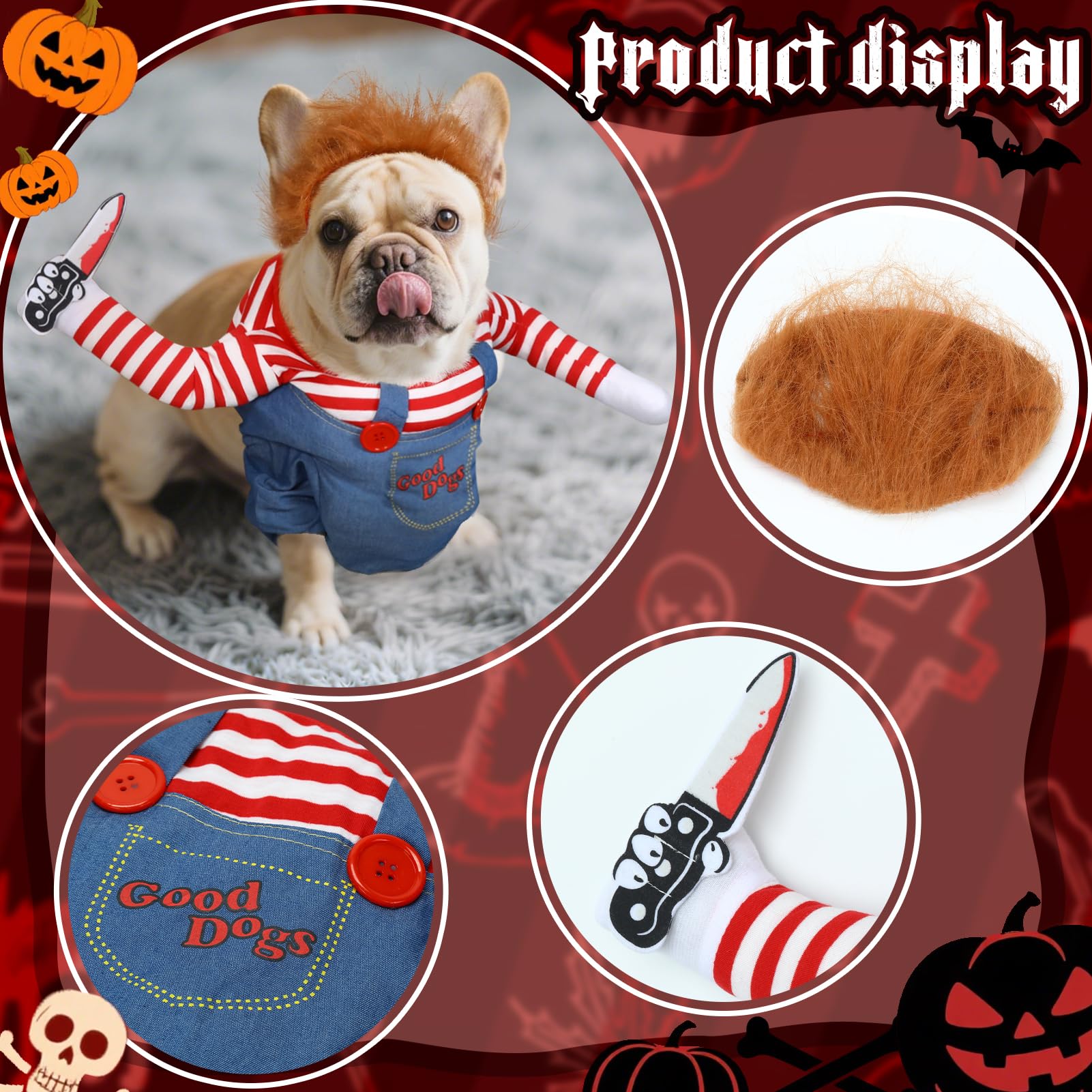 T2Y dog costume on a large shepherd showing clear fit and proportions.