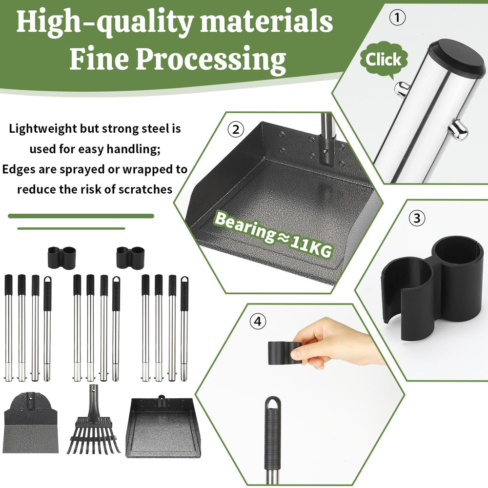 T2Y rust-resistant stainless steel scooper stays durable in yard duties.