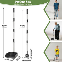 T2Y Pooper Scooper with oversized tray increases capacity for multiple dogs.