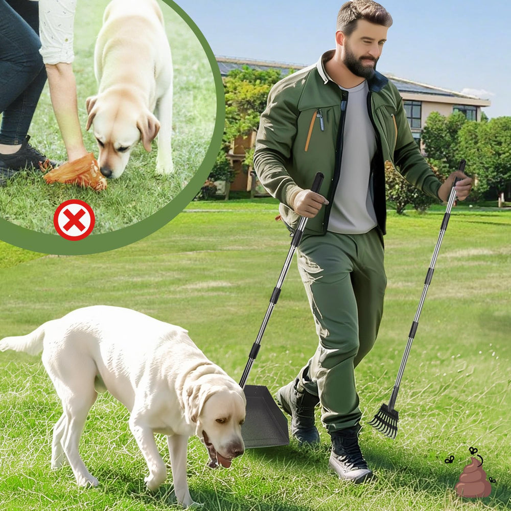 T2Y Pooper Scooper suitable for multi-dog households during yard cleanups.
