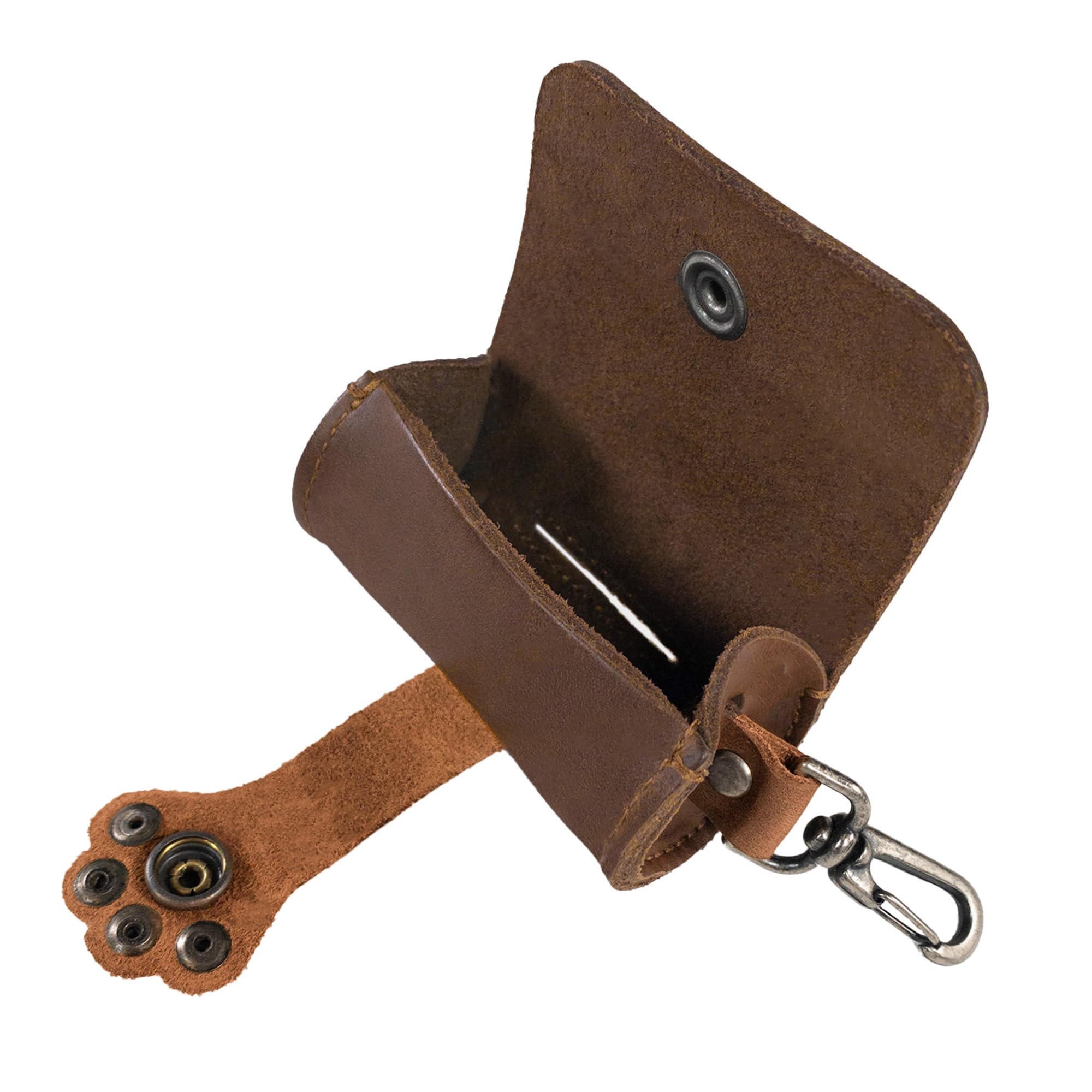 Taco Dog clip-on leash attachment enables quick dispensing during walks