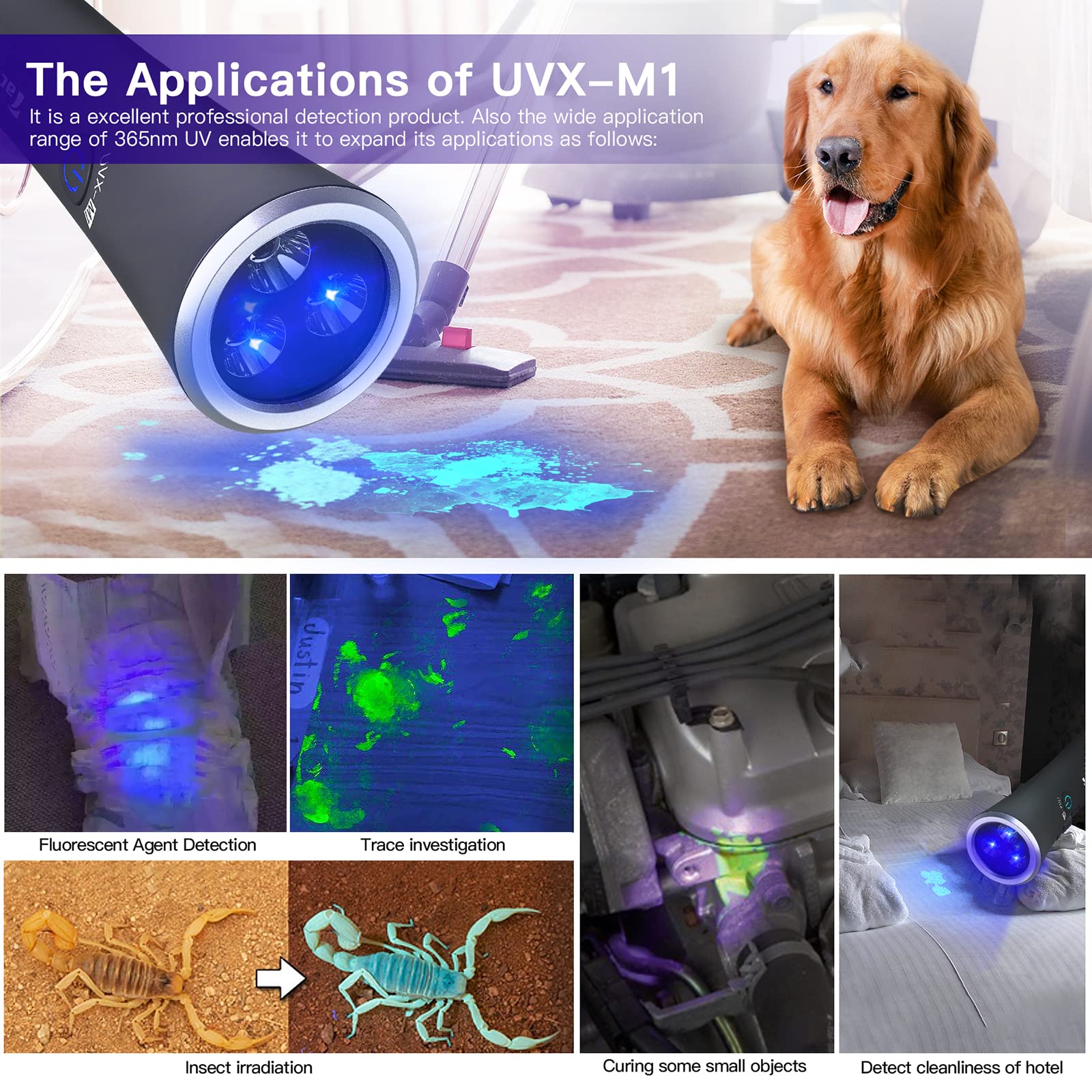 TactEagle UV Flashlight ergonomic elephant-trunk design improves handling during inspections.
