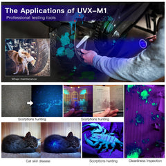 TactEagle UV Flashlight side-button operation enables quick spot checks.