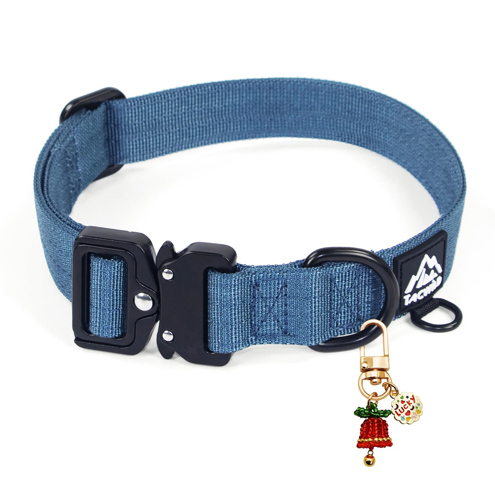 Tacwild collar azul neblina con cierre rapido de metal, facil de colocar.