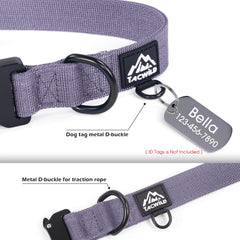 Tacwild D-ring and tag area for easy tag attachment during walks.