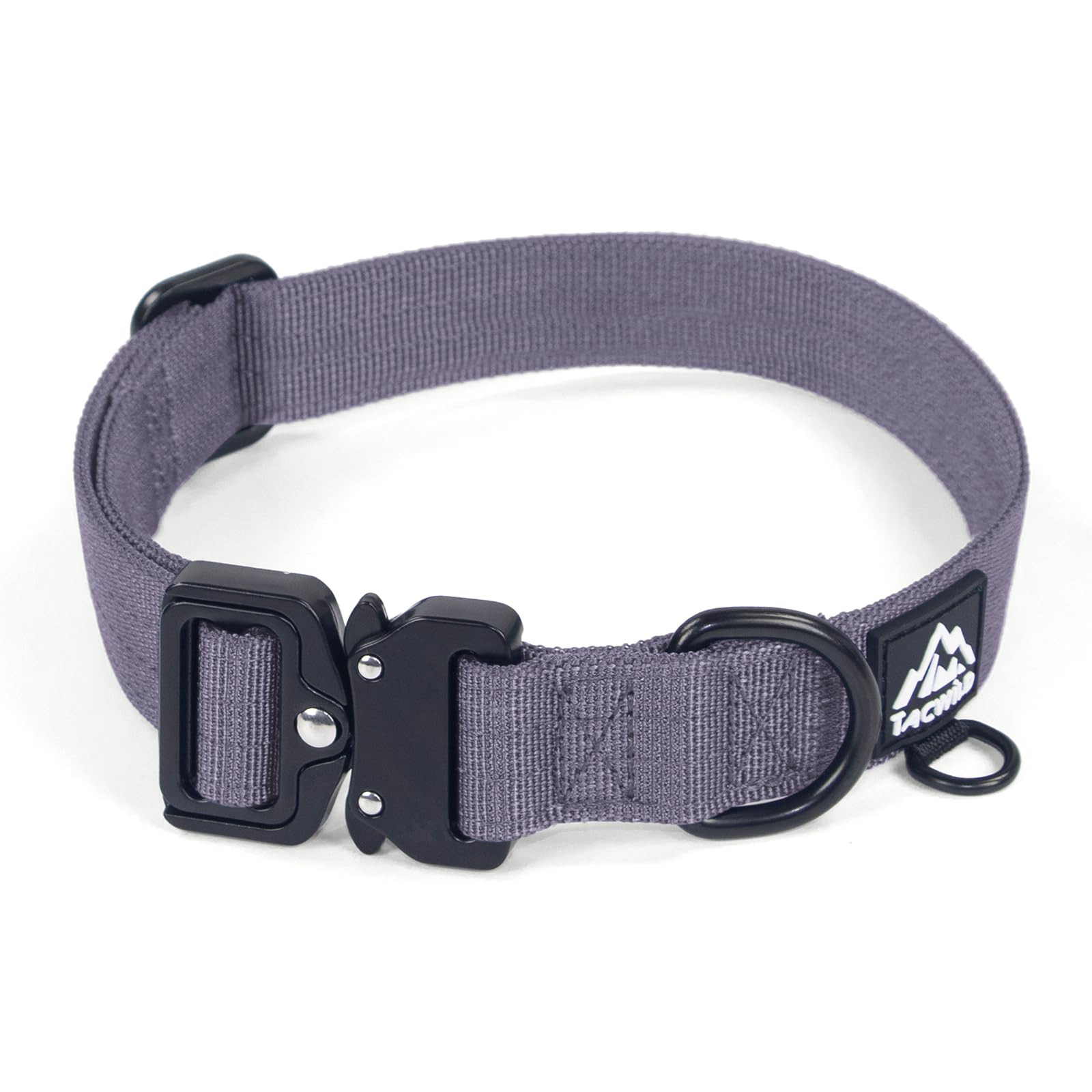 Tacwild Montana Moonrise dog collar front view shows chew-proof nylon durability for daily adventures.