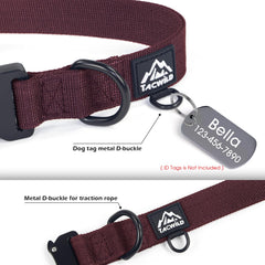 Tacwild burgundy adjustable collar highlighting a precise fit.
