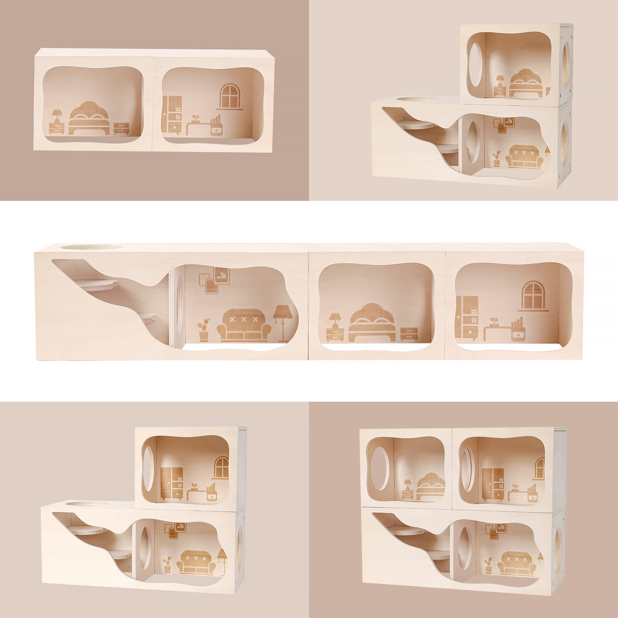 Tafit hideout interior chamber shows snug space for resting and play.