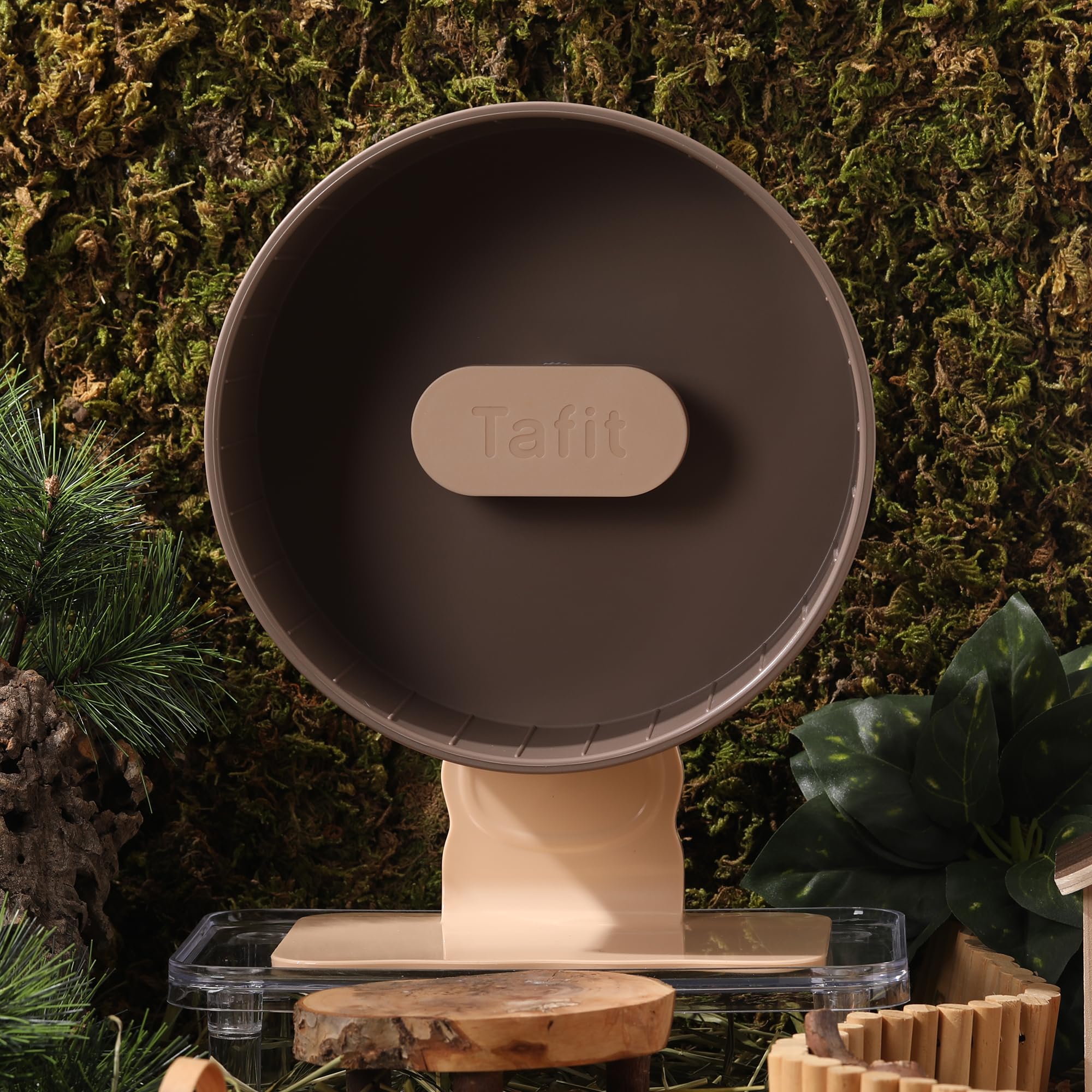 Tafit quiet hamster wheel ABS running tray materials are chew-resistant.
