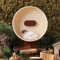 Tafit Quiet Hamster Wheel dual bearings close-up shows stable rotation for confident workouts