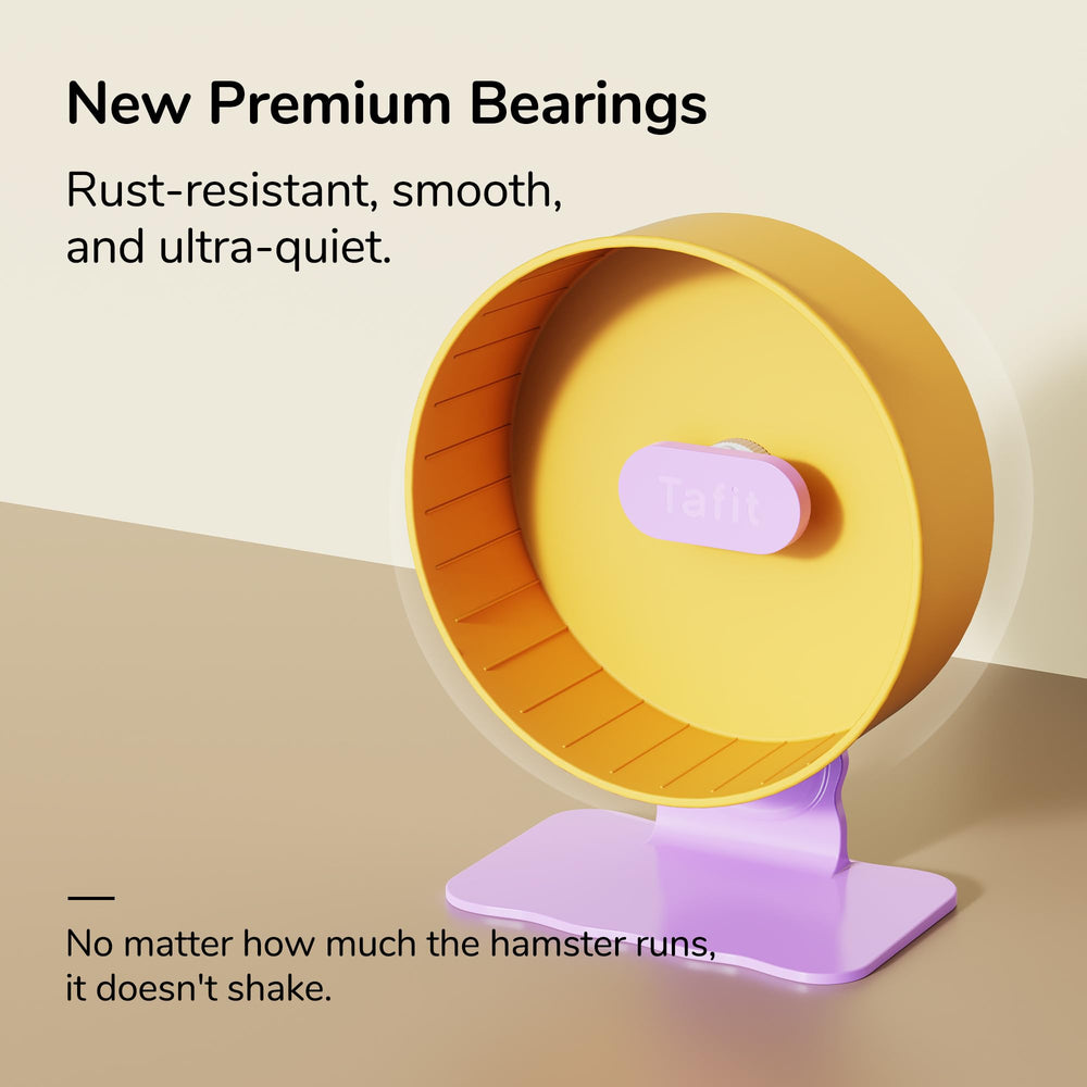 Tafit Quiet Hamster Wheel height adjustment feature close-up for cage-fit versatility