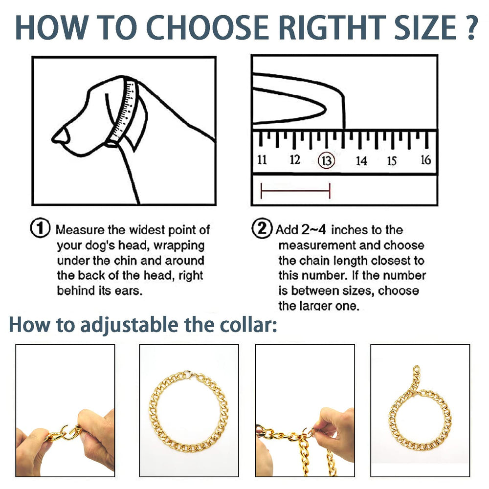 Tagbilang gold collar surface polished with no burr to prevent fur snags