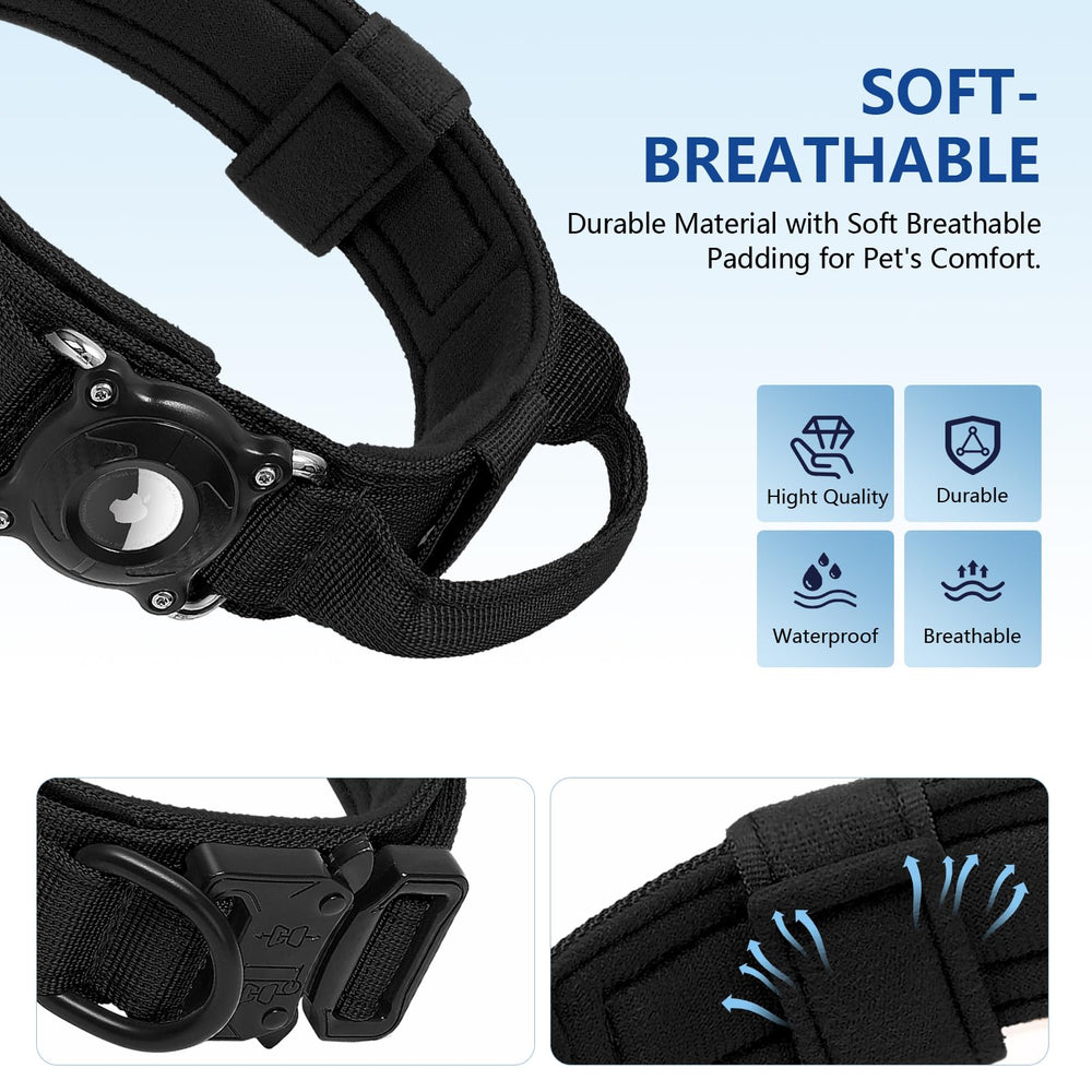 Taghelp AirTag dog collar waterproof and dustproof design in rugged conditions.