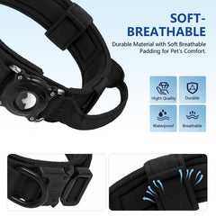 Taghelp AirTag dog collar waterproof and dustproof design in rugged conditions.