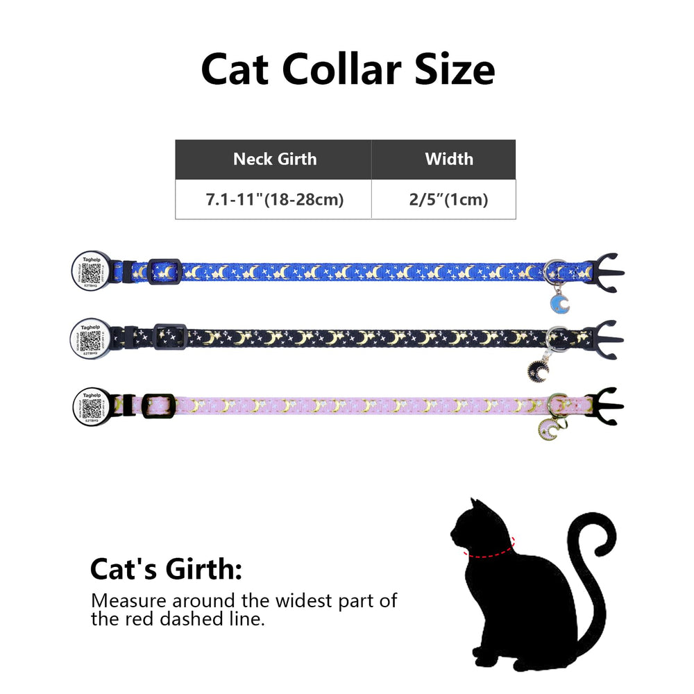 Taghelp-breakaway-buckle-safety-cat-collar quick-release design supports safe exploration.