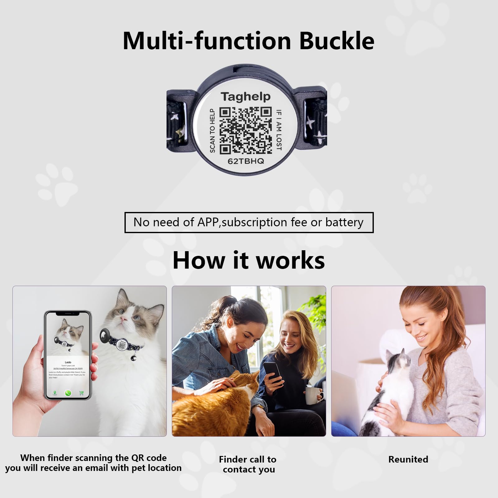 TagHelp QR tag setup linking to pet profile and details