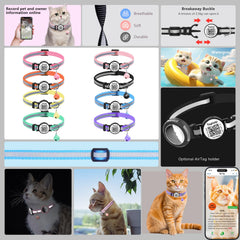 Taghelp QR cat collar breakaway buckle demonstrates safety during active play.