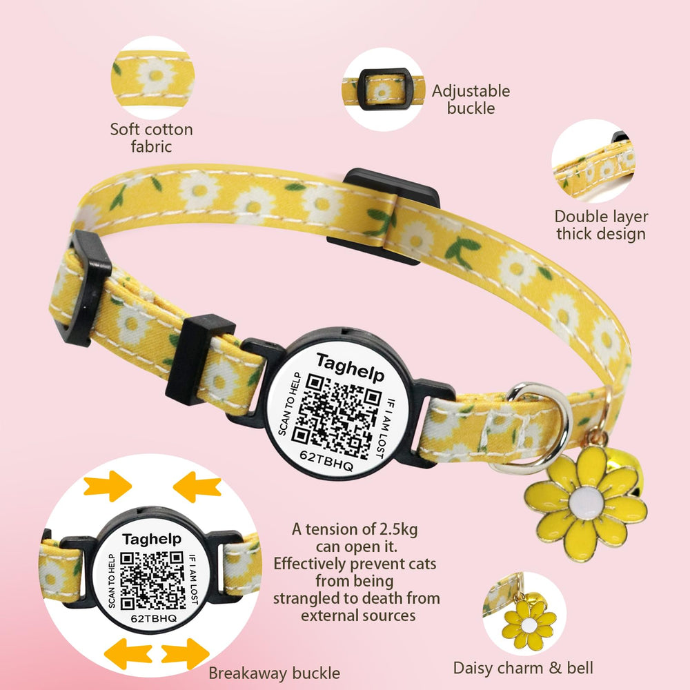 Taghelp safe breakaway buckle demonstrated for pet safety.