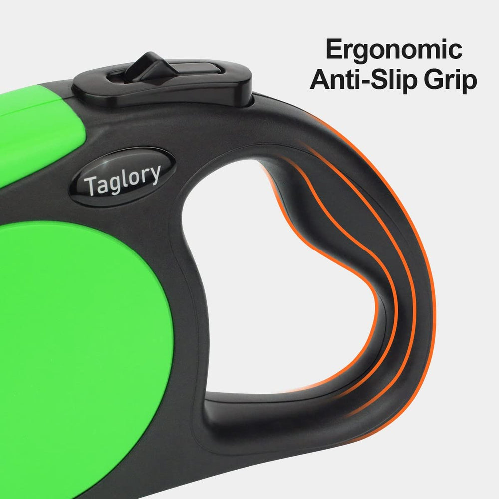 Taglory retractable dog leash suitable for outdoor hikes and park strolls.