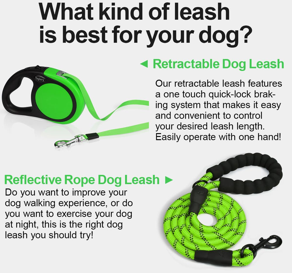Taglory leash demonstrates one-handed control with lock and pause features