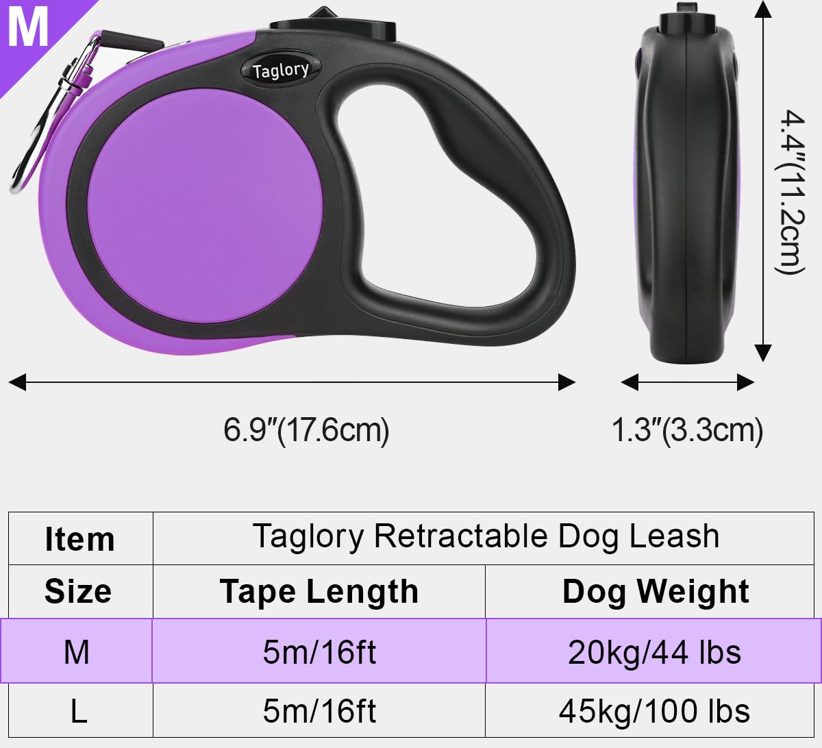 Taglory small-medium dogs up to 44lbs can enjoy safe, freedom-friendly walks.