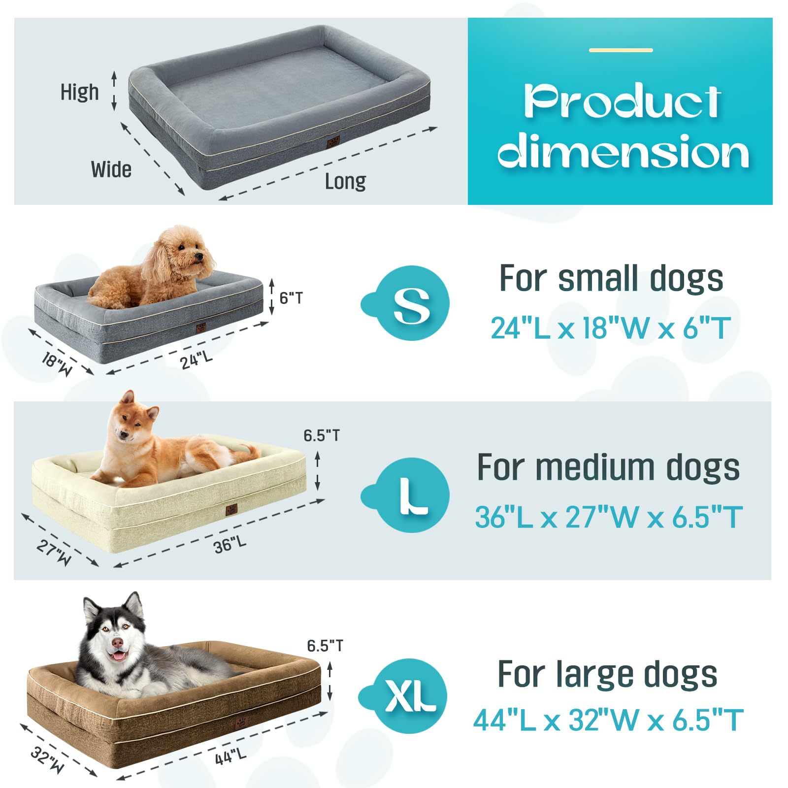 TaiBest dog-bed-outdoor-use image suggests adaptable use on balcony or porch.