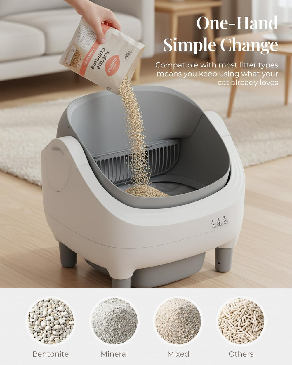 Taifa included brush and scooper simplifies cleaning and maintenance routines