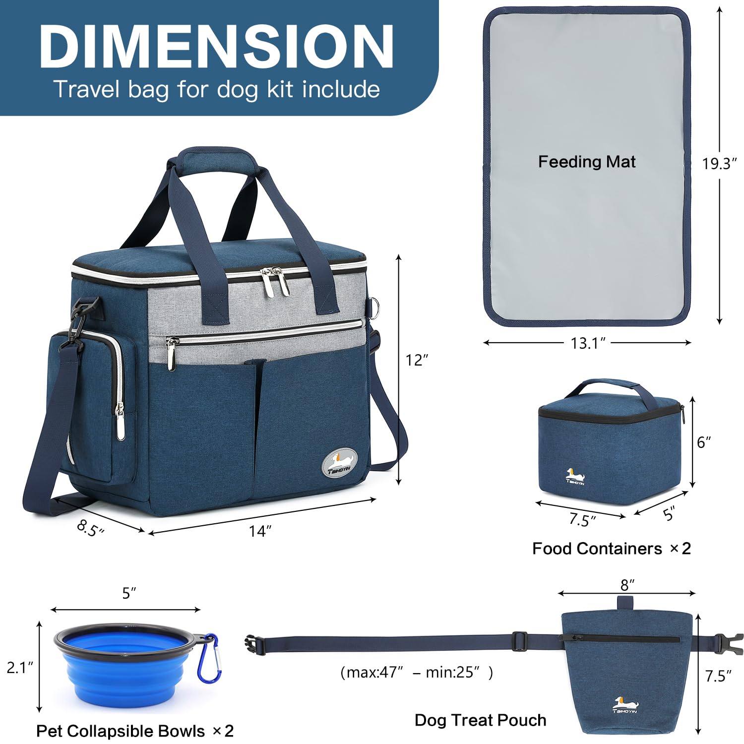 TAIHOYIN crossbody carry option for hands-free pet outings.