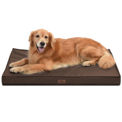 Tail Stories dog bed cover closeup showing waterproof fabric for easy cleaning.
