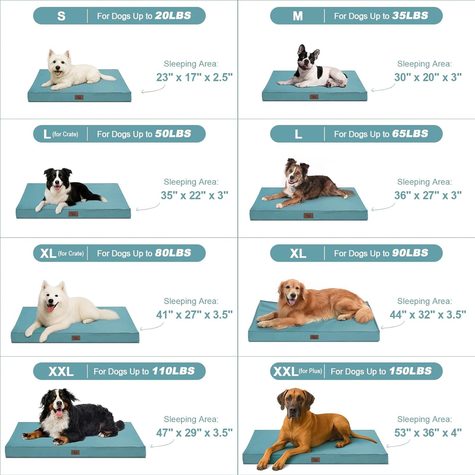 Tail Stories 42x28 crate-compatible bed fits large dogs for versatile use.