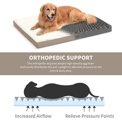 Tail Stories orthopedic dog bed sherpa warm side promotes cozy lounging