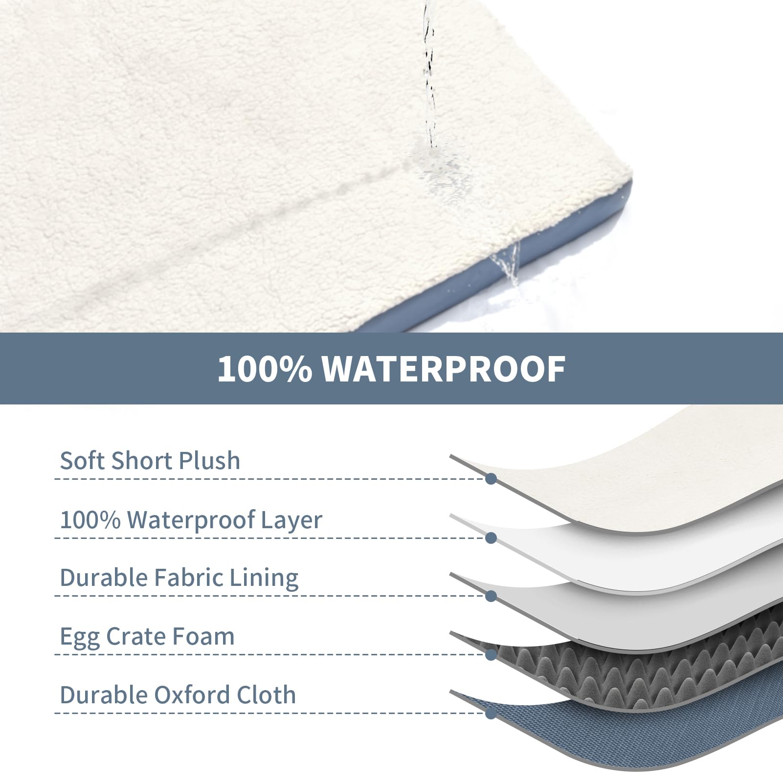 Tail Stories orthopedic dog bed XL shown outdoors for camping or travel with your dog.