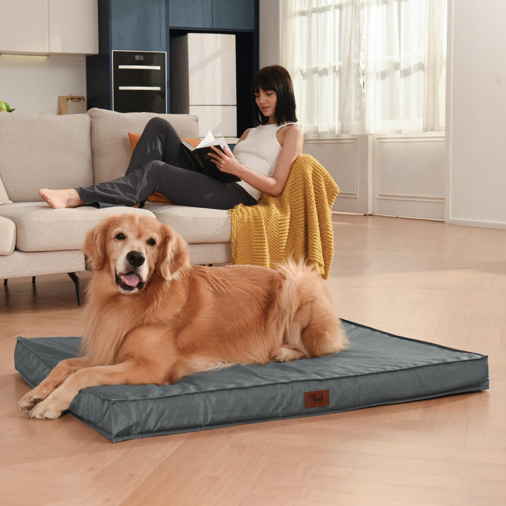 tail stories orthopedic egg crate foam inset supports joints during lounging