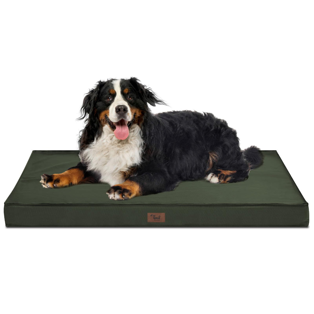 Tail Stories outdoor all-weather dog bed with waterproof cover for rugged outdoor use