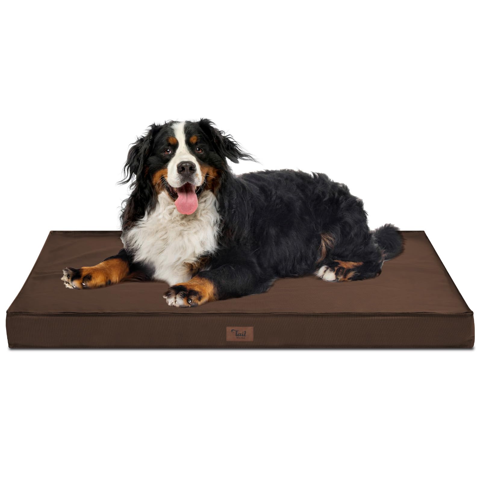 Tail Stories Outdoor All Weather Waterproof Dog Bed front view, showing durable construction