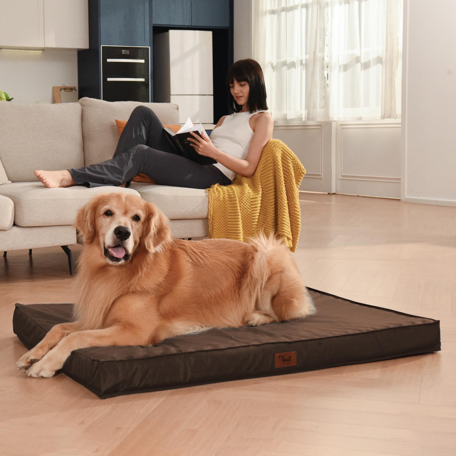 Tail Stories bed inside a 30x19 crate, crate compatibility.