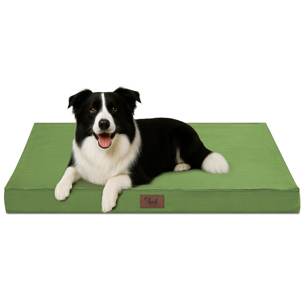 Tail Stories outdoor dog bed crate-fit for 36x23 inches, ideal for crate-based naps.