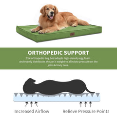 Tail Stories outdoor dog bed in crate 24x18 demonstrates crate compatible comfort during travel