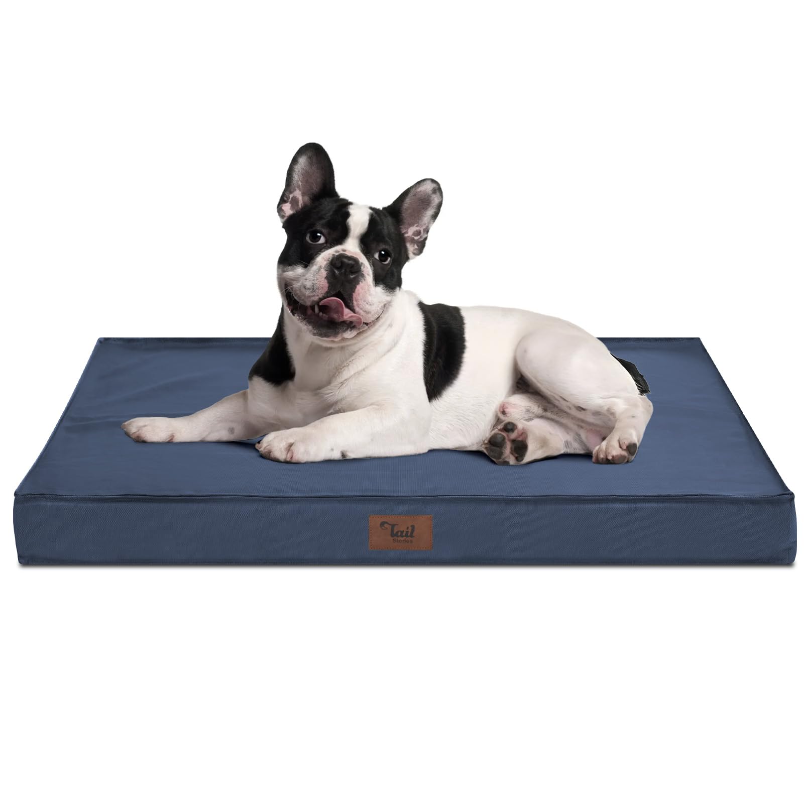 Tail Stories outdoor dog bed small-dogs in navy for crate use and outdoors