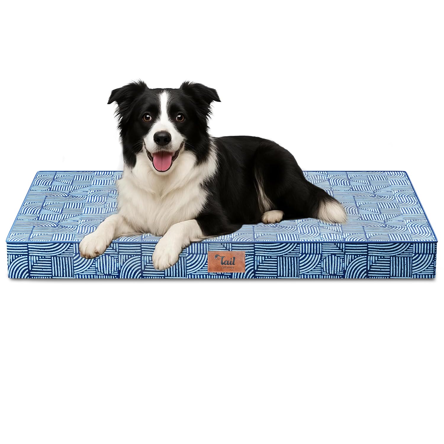 Tail Stories outdoor dog bed waterproof cover for outdoor use and rain protection.