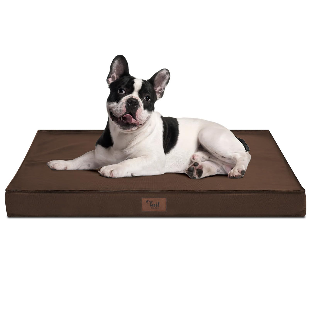Tail Stories Outdoor Dog Bed waterproof fabric close-up for durable outdoor use.
