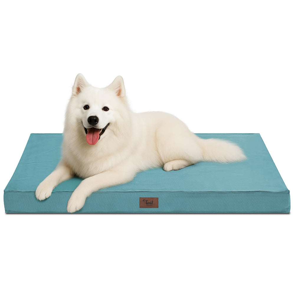 Tail Stories outdoor large dog bed with waterproof cover for crate comfort in any weather.