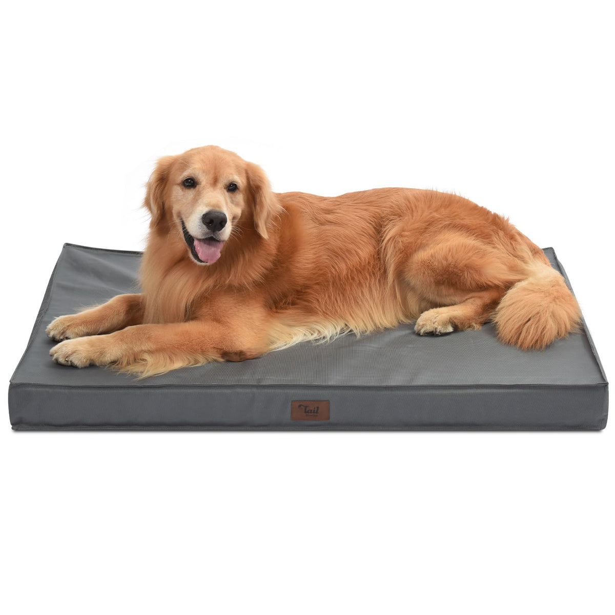 Tail Stories Outdoor XL dog bed with waterproof cover for all weather use.