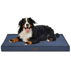Tail Stories Outdoor XXL Dog Bed waterproof cover demonstrates moisture resistance for cleaner outdoor adventures.