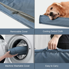 Tail Stories removable washable cover blue simplifies cleaning after adventures.