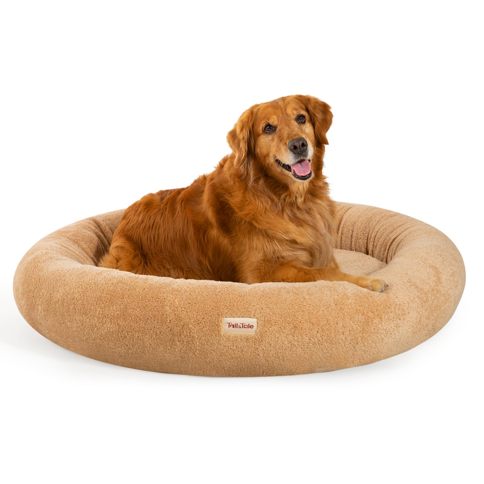Tail&Tale self-warming sherpa side view provides calming comfort for large dogs.