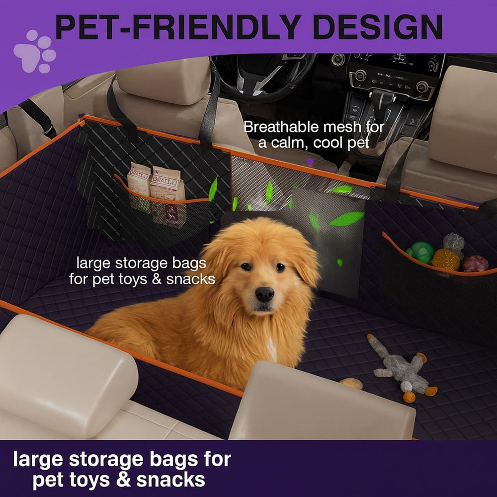 Tail treasures waterproof 600D seat cover protects interior from spills and dirt.