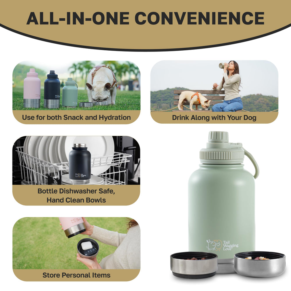 Tail Wagging Love stainless steel construction shines, built for daily durable use.