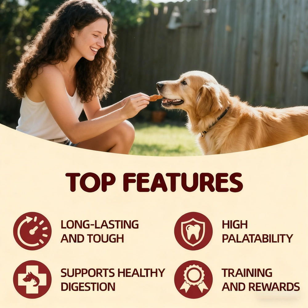 TailParty Turkey Tendons rawhide-free chew suited for dogs with sensitive stomachs